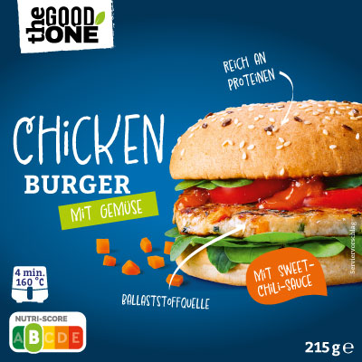 Packshot: Chicken Burger mit Gemüse von Abbelen